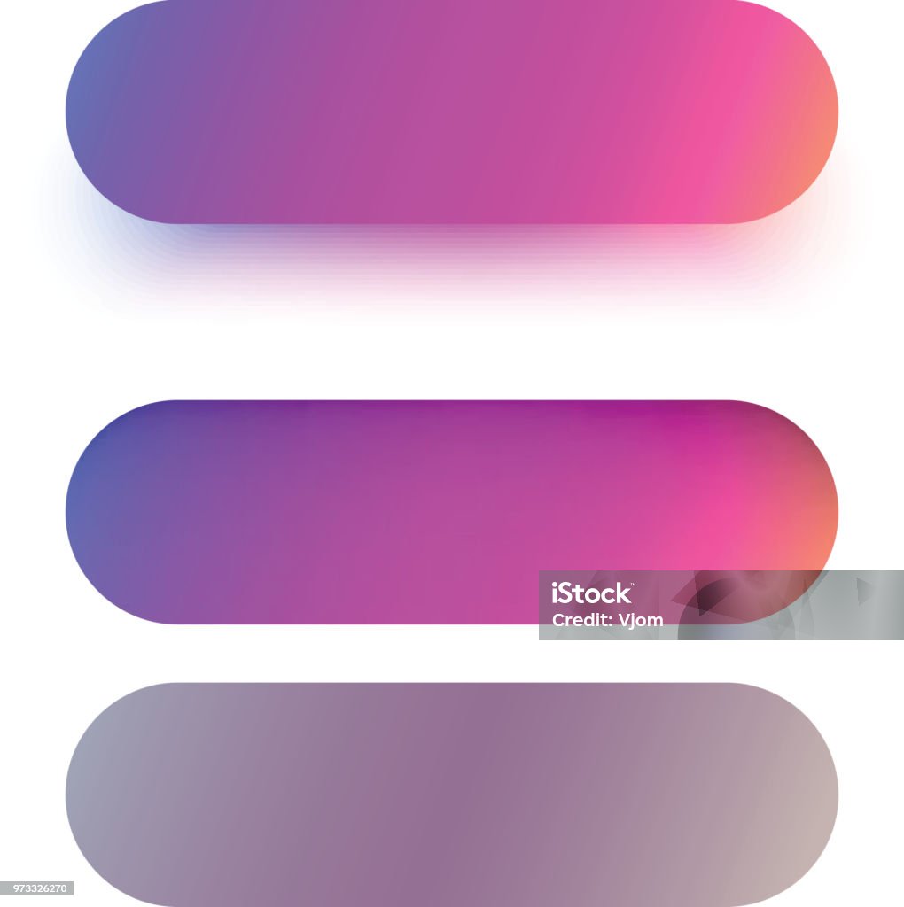 Pink Web Button Templates Isolated On White Stock Illustration ...