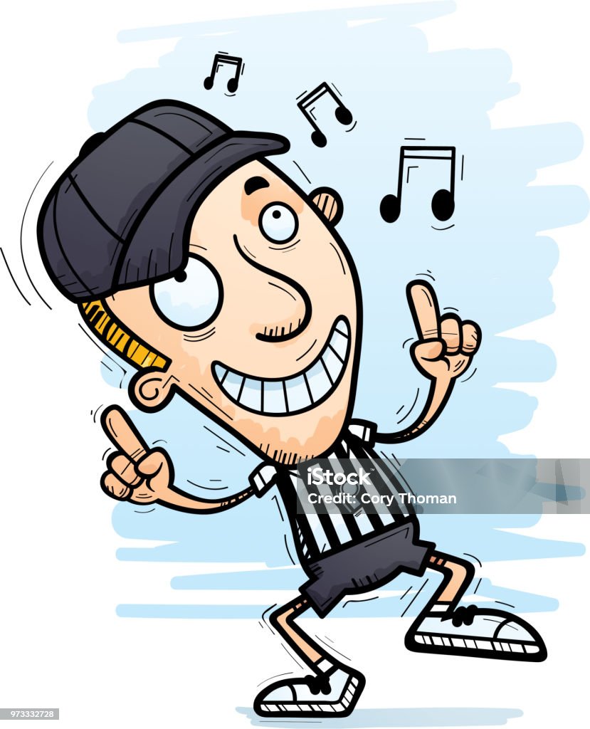 Referee Dance Cartoon Man Referee Dancing Stock Illustration - Download Image Now ...