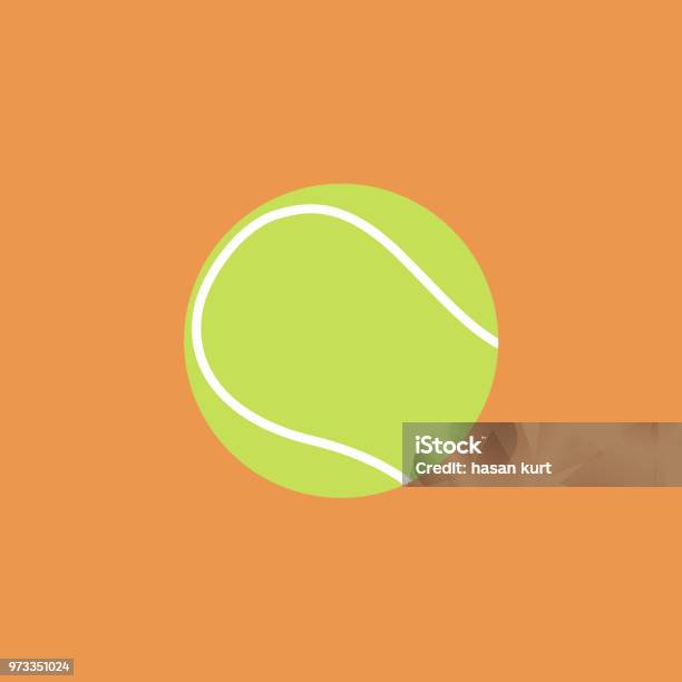 Tennis Ball Vector Icon For App And Website Stock Illustration - Download Image Now - Tennis Ball, Illustration, Tennis