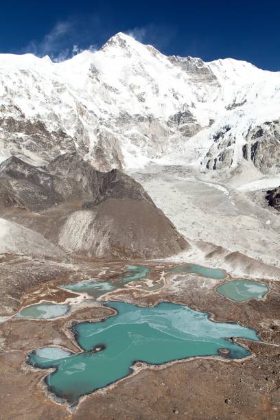 obóz bazowy mount cho oyu i cho oyu - cho oyu zdjęcia i obrazy z banku zdjęć