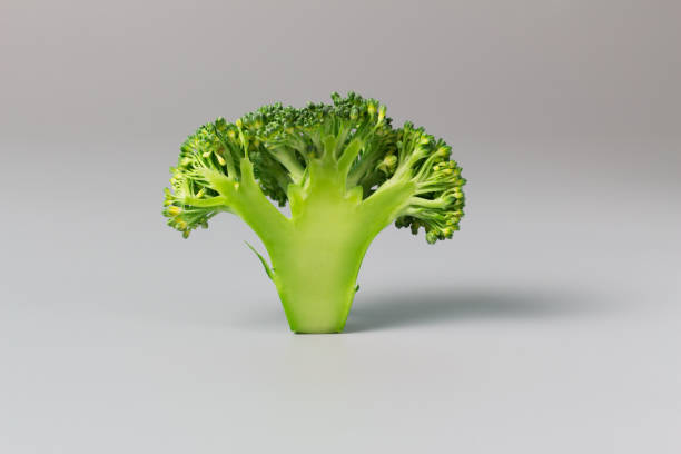 istock Fresh broccoli on the whte table, Broccoli with copy space 973357446