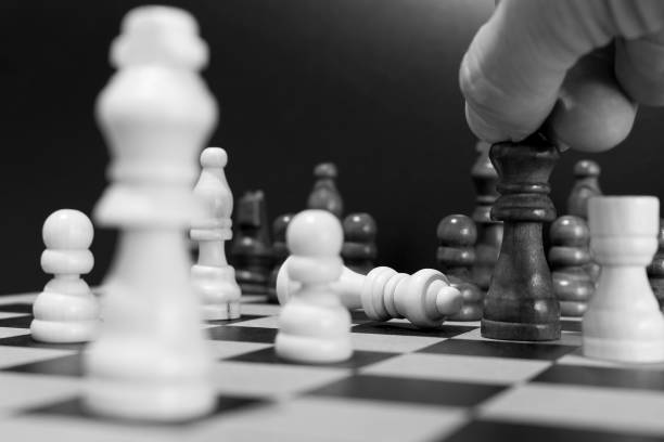 istock Chess photographed on a chessboard 973374736