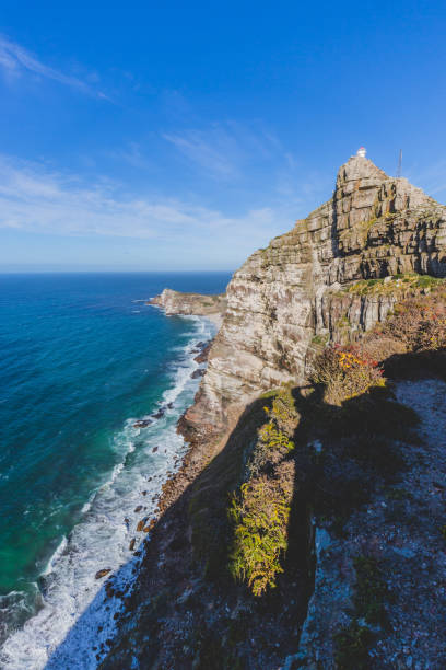 Cape Point Lighthouse on a perfect day stock photo