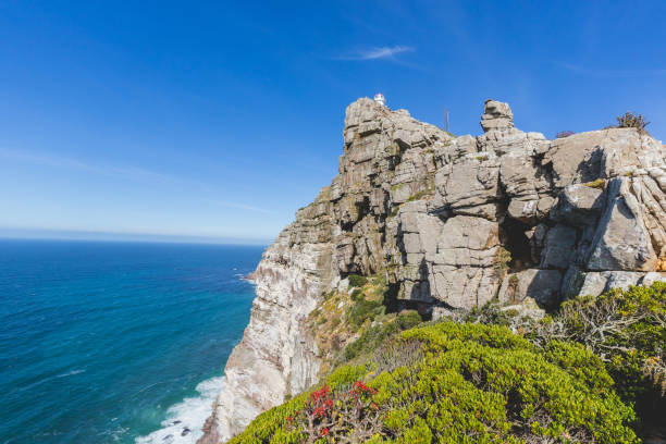 Cape Point Lighthouse on a perfect day stock photo