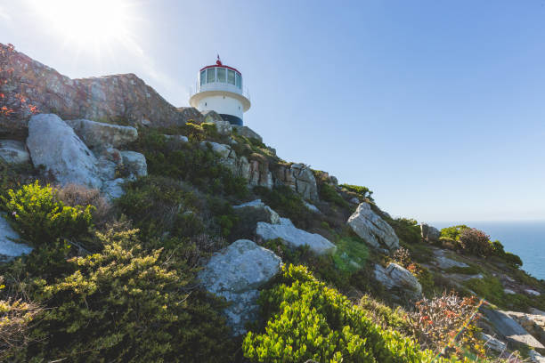 Cape Point Lighthouse on a perfect day stock photo