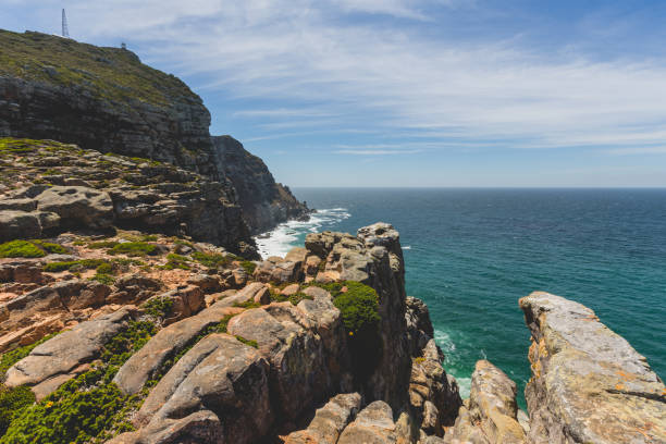 View of Cape Point on a perfect day stock photo