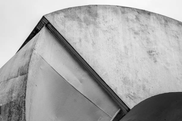 istock Abstract lines on architecture. modern architecture detail 973387754