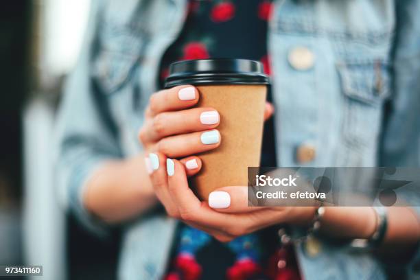 Beautiful Fern Leaves Macro Stock Photo - Download Image Now - Coffee - Drink, Take Out Food, On The Move