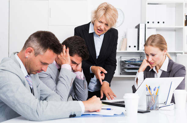 istock Female manager expressing dissatisfaction with teamwork 973411428