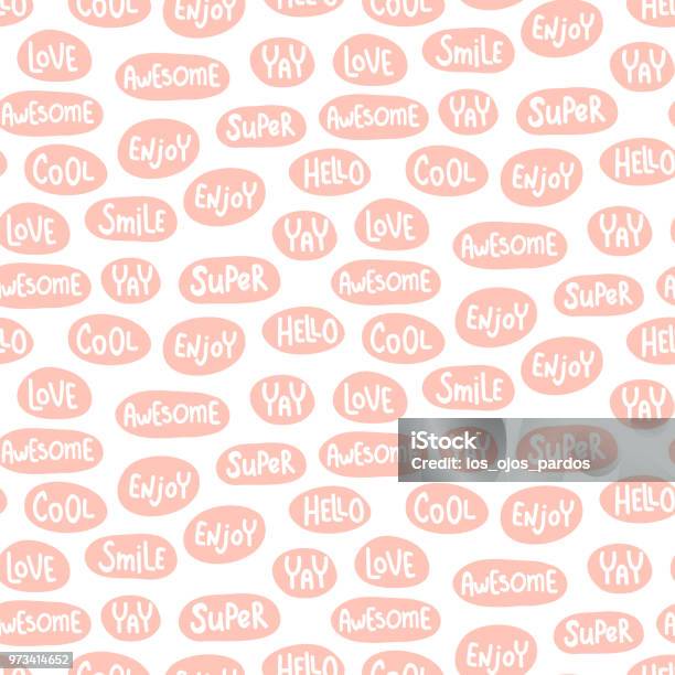 Solution Lettering Pink Pink Lettering Pattern Stock Illustration - Download Image Now - Art ...