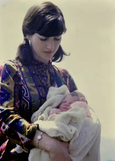 Photo of Color photograph of mother and child