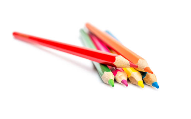 istock Color pencils on white background. 973428198