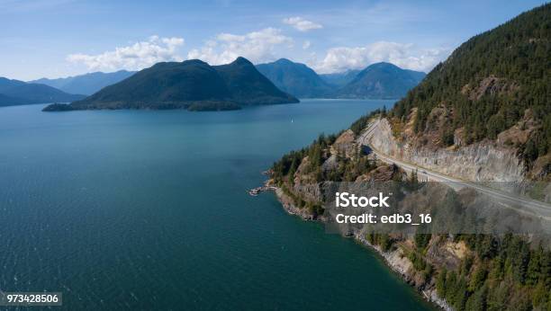 Sea To Sky Highway Stock Photo - Download Image Now - Sea, Canada, Highway