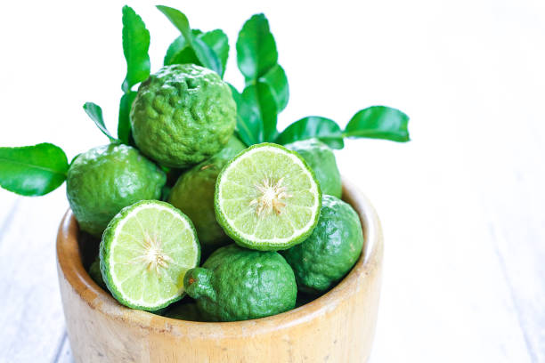istock fresh bergamot fruit on wooden table background 973431366