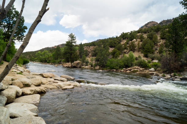 White water rapids on the Arkansas River near Buena Vista, Colorado, USA