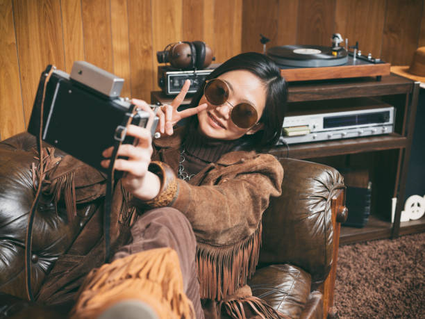 istock Retro 1970's Girl 973441842
