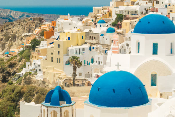 istock Santorini Island in Greece. Panoramic view. Tourist destination. Summer. 973445410