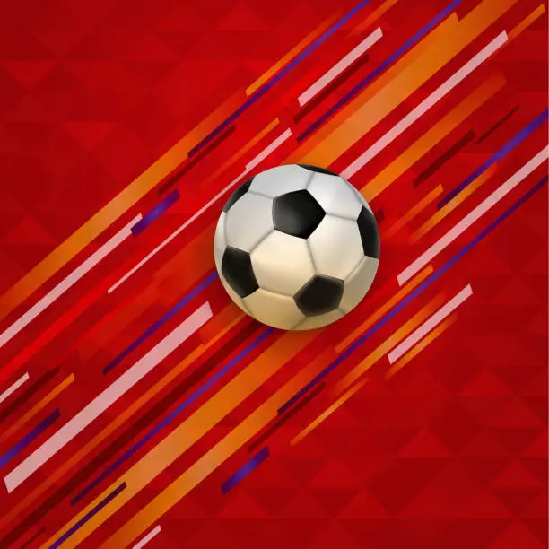 Vector illustration of Soccer match event football ball background