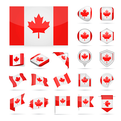 Canada - Flag Icon Glossy Vector Set