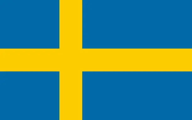Vector illustration of Sweden flag