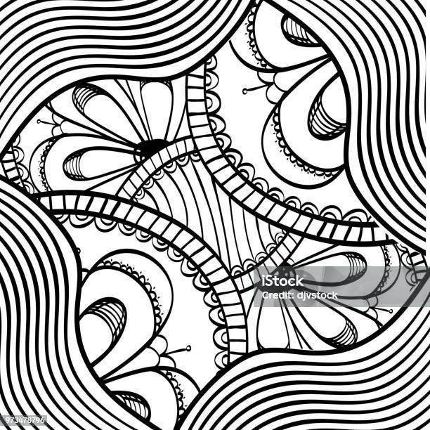 Black And White Draw Design Abstract Vector Stock Illustration - Download Image Now - Abstract, Art, Backgrounds