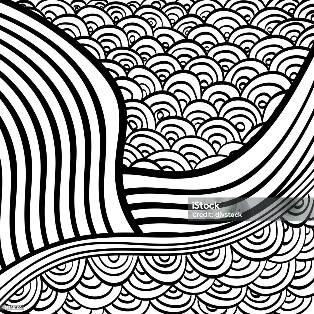 Black and White draw design, abstract vector Black and white concept with draw icon design, vector illustration 10 eps graphic. Abstract stock vector