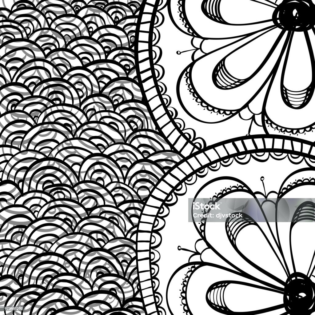 Black and White draw design, abstract vector Black and white concept with draw icon design, vector illustration 10 eps graphic. Abstract stock vector