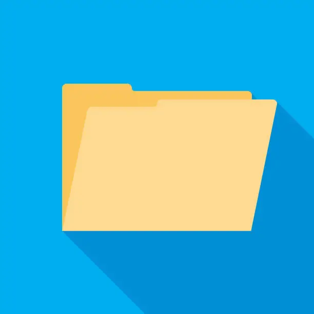 Vector illustration of Folder Open Icon Flat