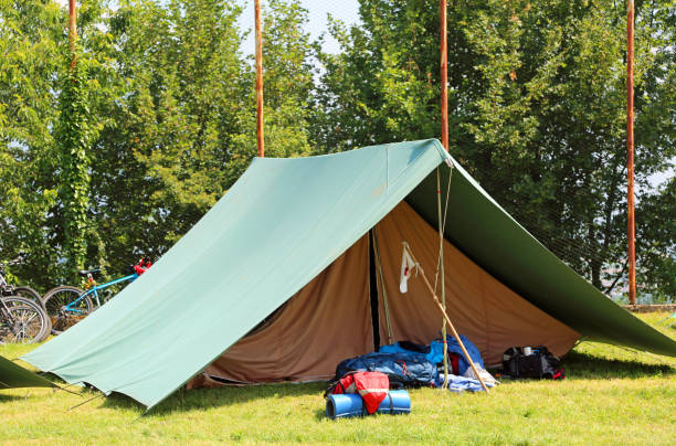 istock small green scout tent on a lawn 973488746
