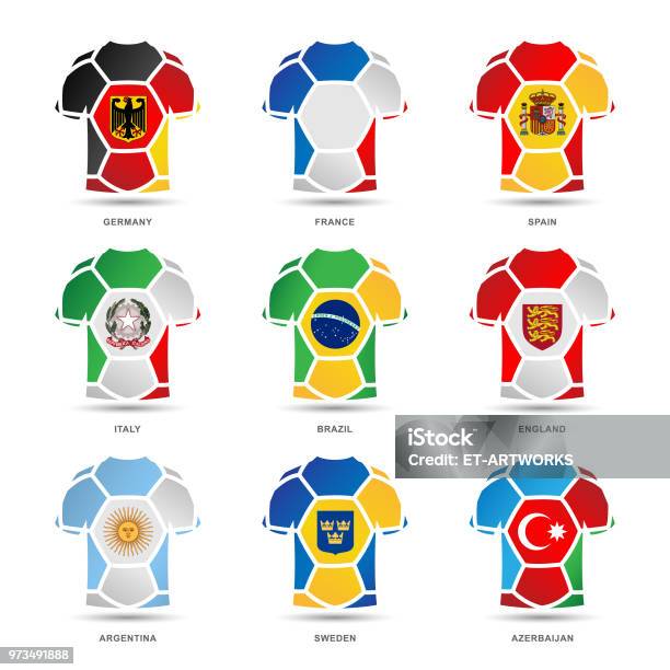 Vector Soccer Uniforms Stock Illustration - Download Image Now - Soccer, Soccer Uniform, Soccer Ball