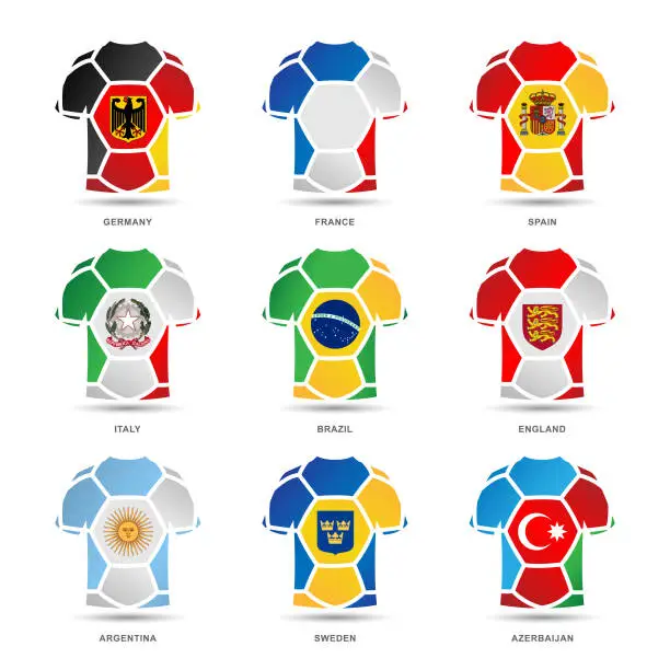 Vector illustration of Vector Soccer Uniforms