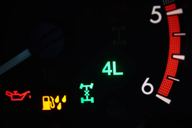 istock Warning signs of 4x4 car 973497530