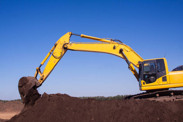 istock Close-up of a construction site excavator 973504112