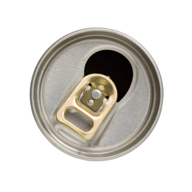 istock aluminium cans abstract background / top view 973511546