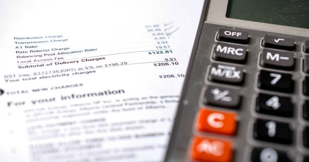 istock Working on home financial  accounts a utility bill 973512414