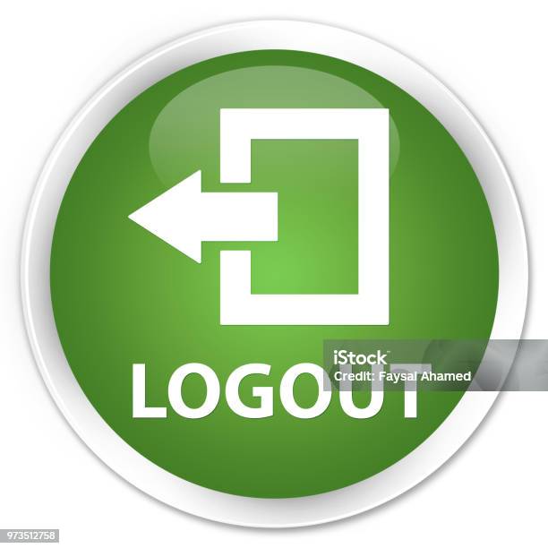 Best Logout Button Logout Premium Soft Green Round Button Stock Illustration - Download ...
