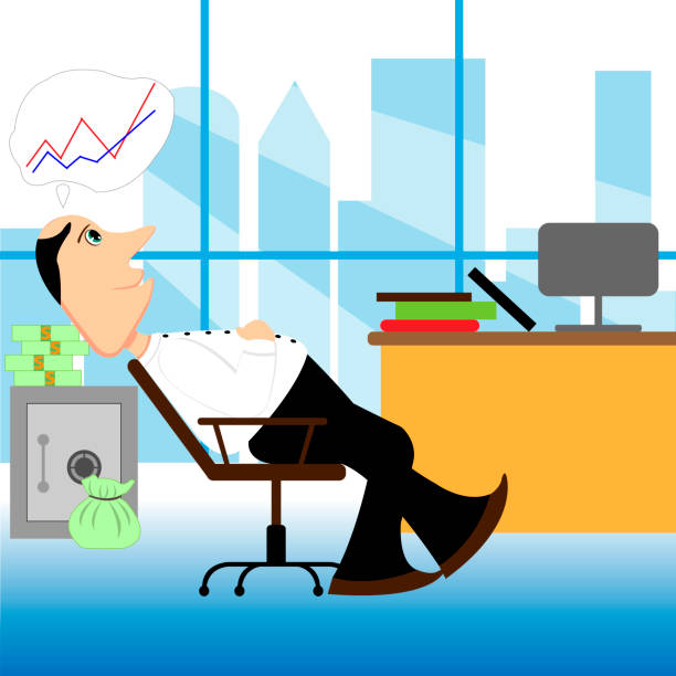 illustrations, cliparts, dessins animés et icônes de un trader de wall street - wall street cartoon trader men