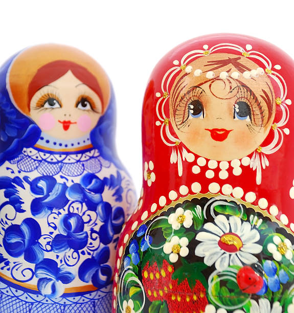 텍사스식 dolls - doll russian nesting doll babushka two objects 뉴스 사진 이미지