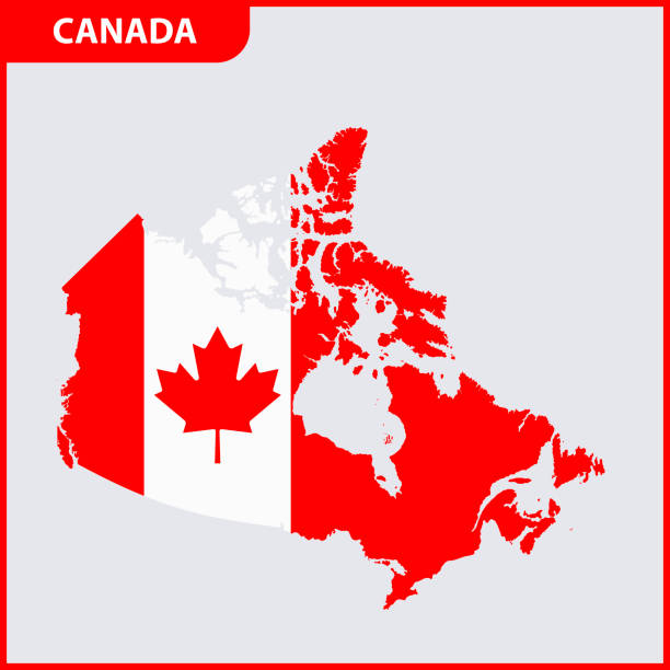 istock The detailed map of Canada with National Flag 973547308