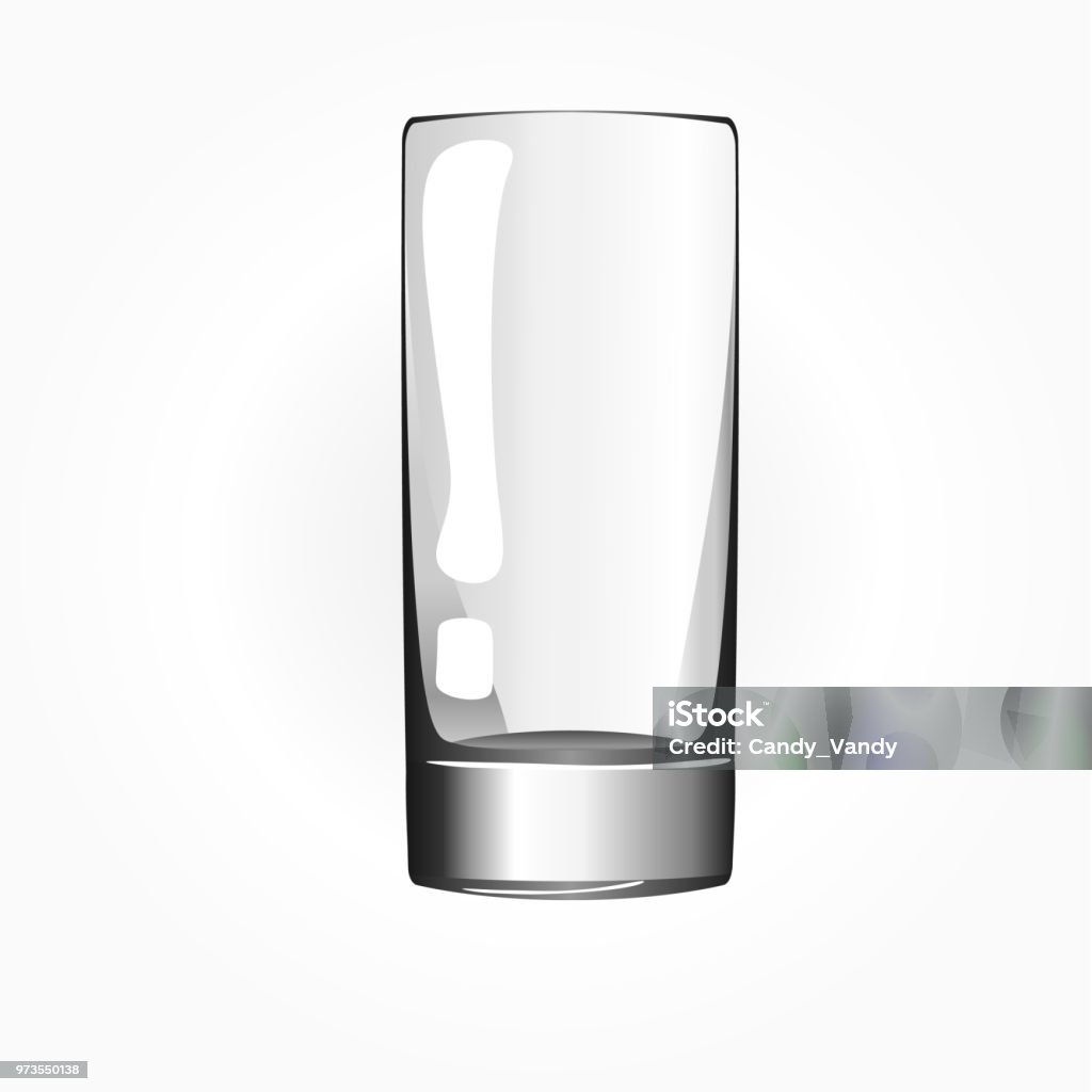Visual Empty Cup Empty Drinking Glass Cup Isolated Vector Illustration Stock ...