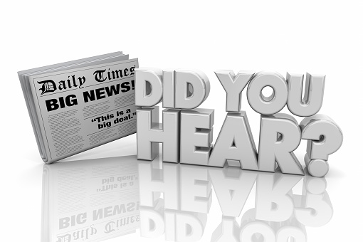 Did You Hear Newspaper Announcement News Info Words 3d Render Illustration