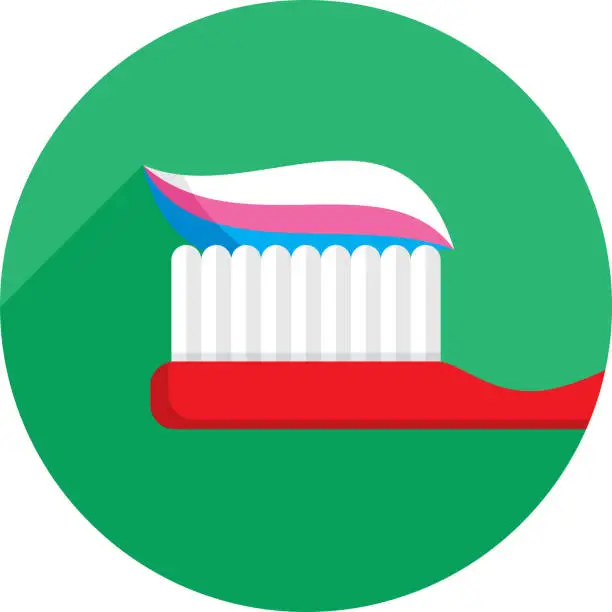 Vector illustration of Toothbrush Icon Flat