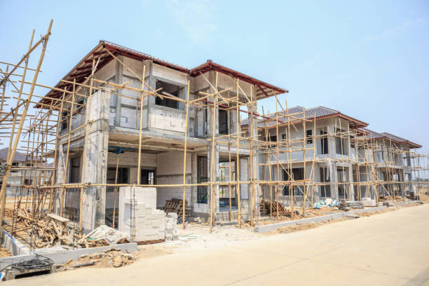 istock house under construction with autoclaved aerated concrete block structure at building site 973577072