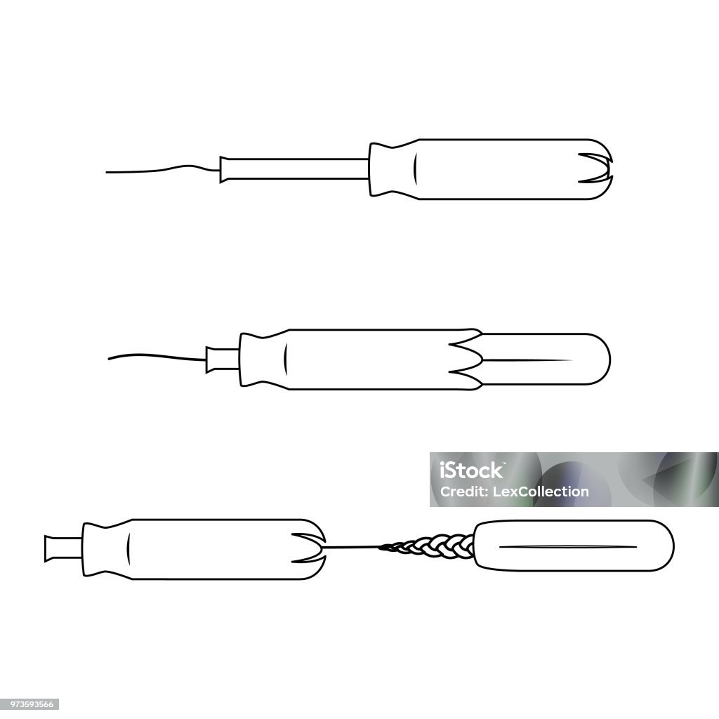 Tampon applicator Illustration of how a tampon exits a tampon applicator Bandage stock vector