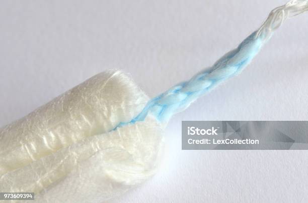 Macro Shot Of A Tampon String And Core Stock Photo - Download Image Now - Bandage, Blood, Braided