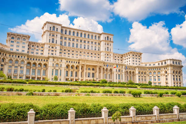 istock Parliament building in Bucharest Romania 973618816
