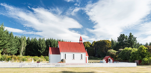 Maori Church located near Turangi in the Taupo Lake district of New Zealand