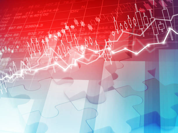 istock Stock market graphs, business chart 973661612