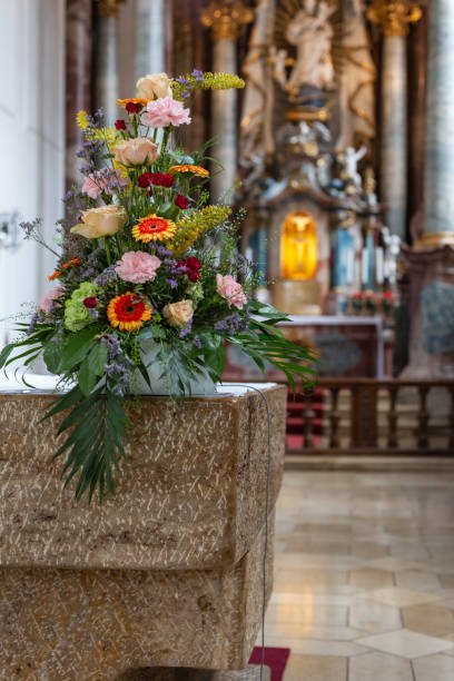 istock flower bouquet in church altar 973664146