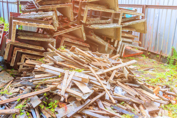 wood pile in construction site house renovate - carpenter construction garbage ruined imagens e fotografias de stock